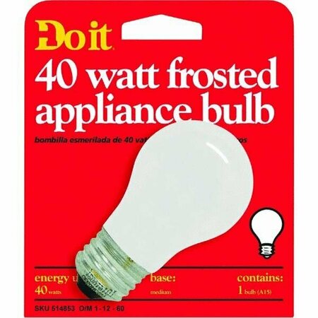 GE PRIVATE LABEL Do it Appliance Bulb 18335 40A15/IF/CD-DIB